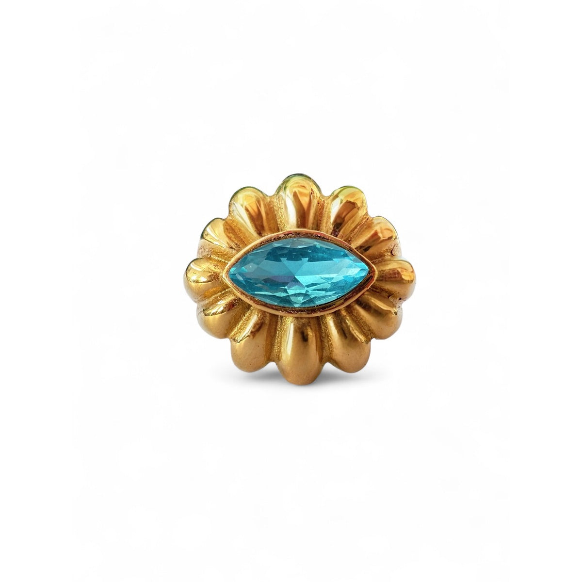 Bague Fleur turquoise