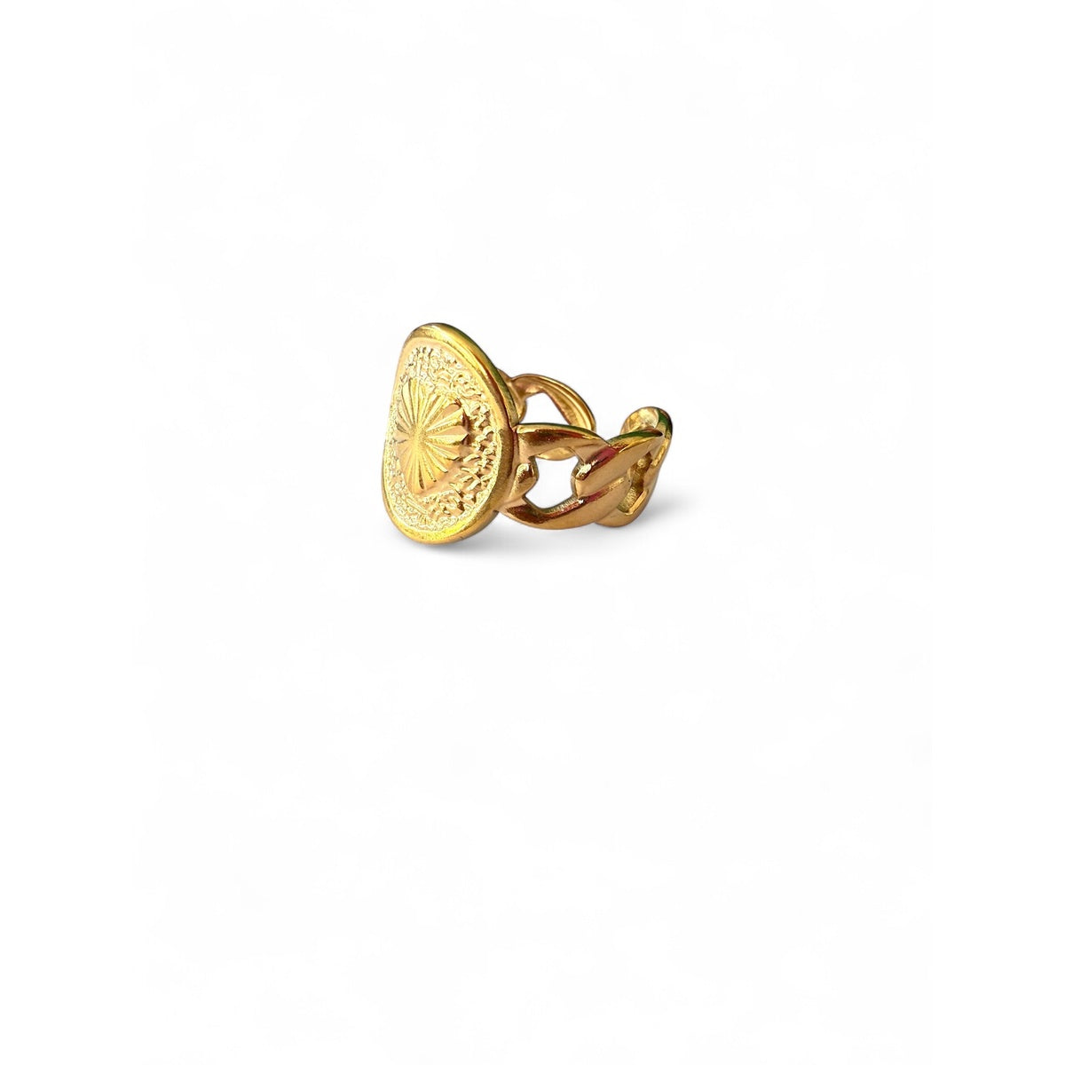 Bague chevalière coeur