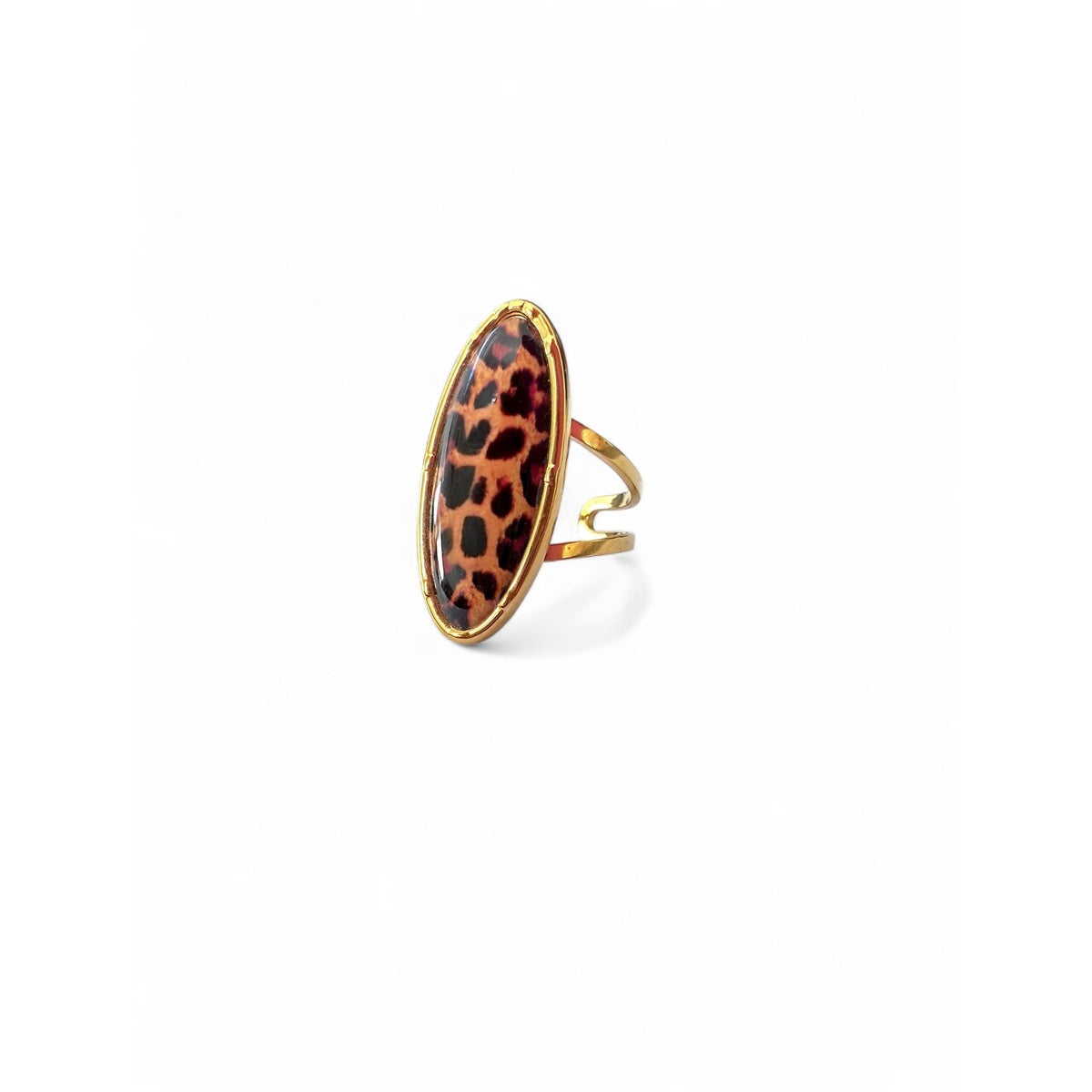 Bague Ovale léopard