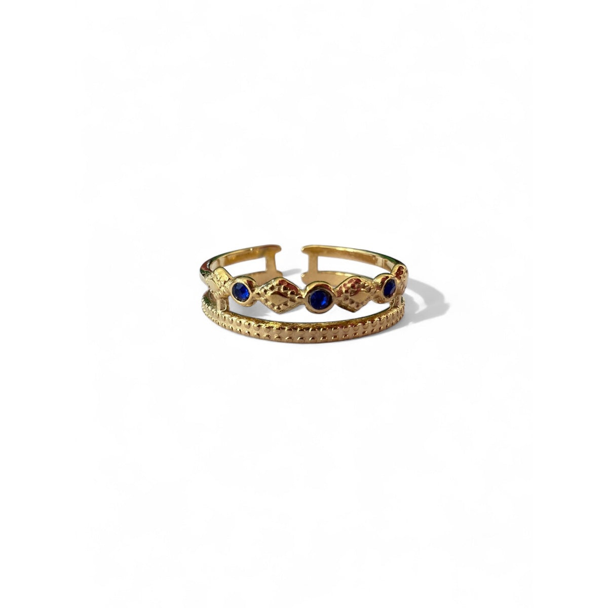 Bague Couronne saphirs