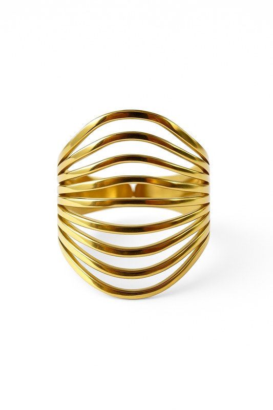Bague Cage ondulée