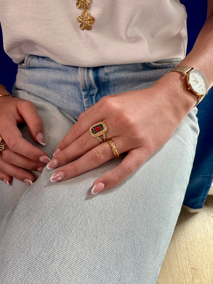 Bague Icône cœur strass Chéri Chérie