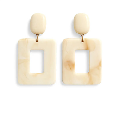 Boucles d'oreilles résine colorée dorées acier chirurgical 316L plaqué or 18K – Chéri Chérie