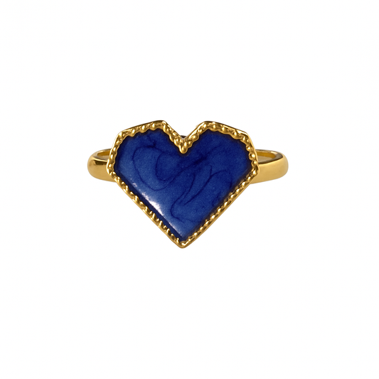Bague Cœur bleu