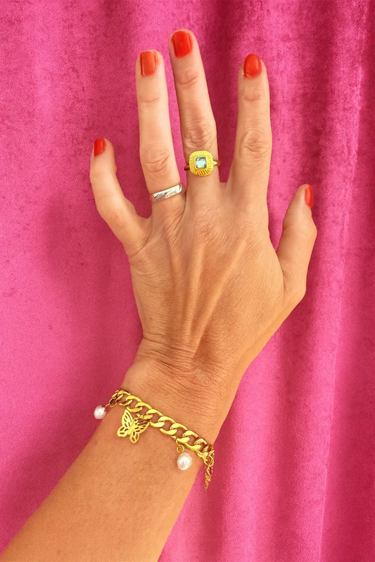 Papillons Dorés & Perles Chéri Chérie