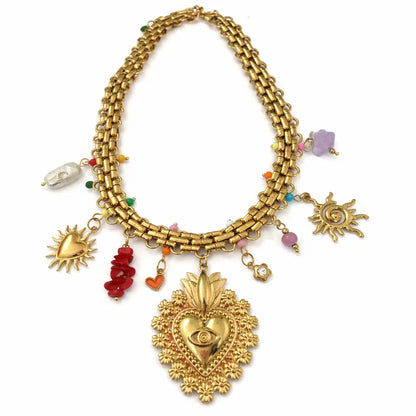 Collier Mona- grosses mailles et papilles Chéri Chérie