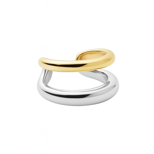 Ear Cuff or et argent