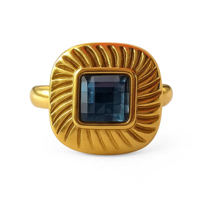 Bague Carré facetté Chéri Chérie