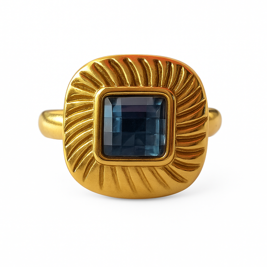 Bague Carré facetté