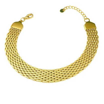 Bracelet Maille Plate Dorée Chéri Chérie