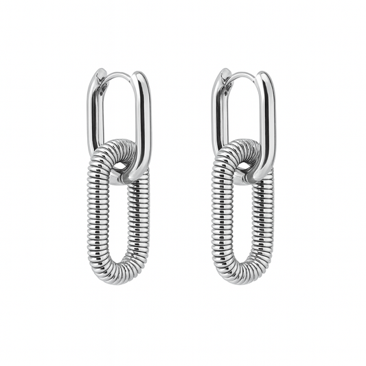 Boucles d'oreilles Maillon argent Chéri Chérie