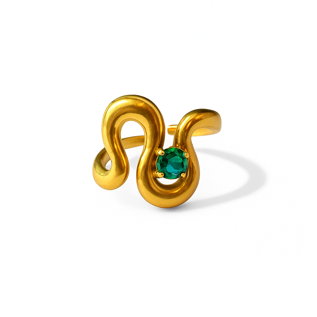 Bague Serpent émeraude