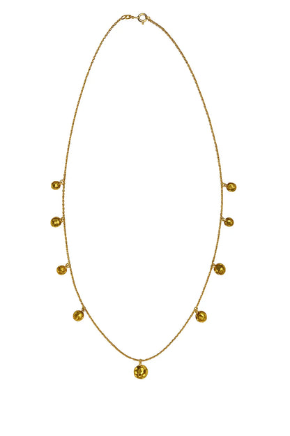Collier sautoir  avec pastilles martelé Chéri Chérie