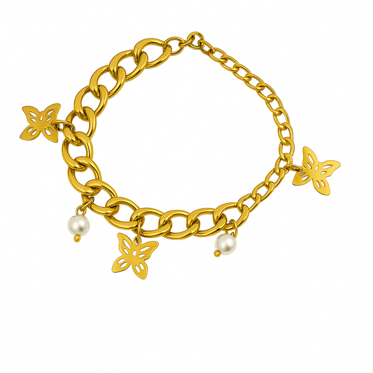Papillons Dorés & Perles