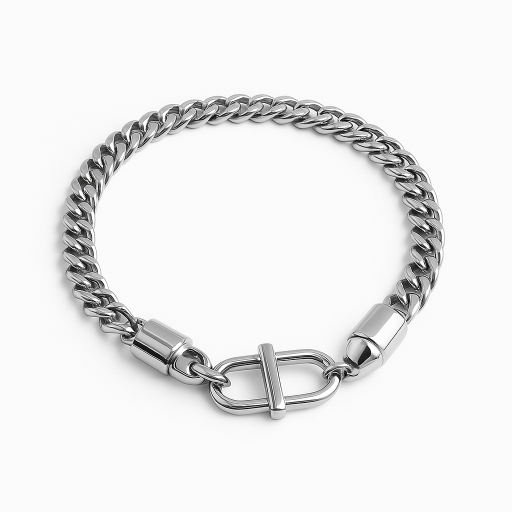 Bracelet grosses mailles rondes