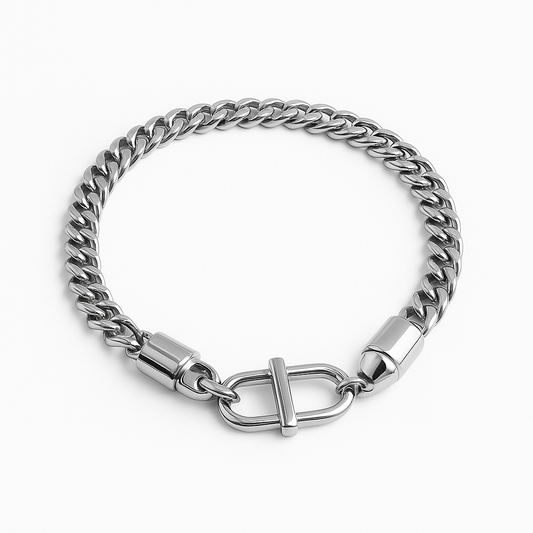 Bracelet grosses mailles rondes