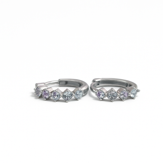 Boucles d’oreilles créoles strass