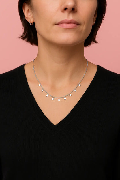 Collier Maille fines et pastilles Chéri Chérie