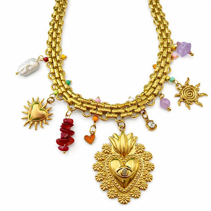 Collier Mona- grosses mailles et papilles Chéri Chérie