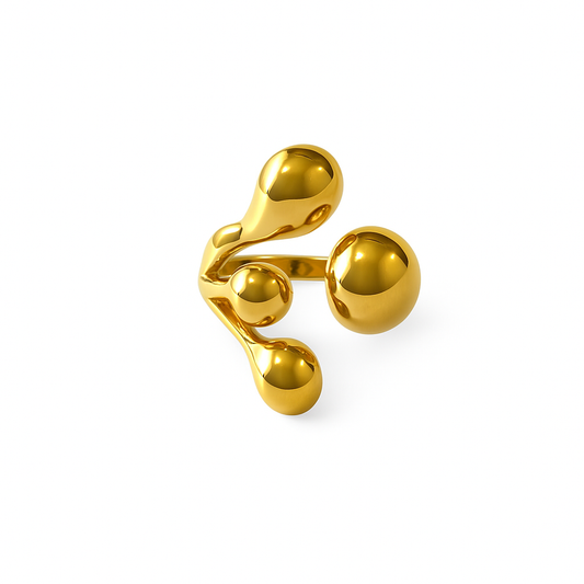 Bague Gouttes sculpturales