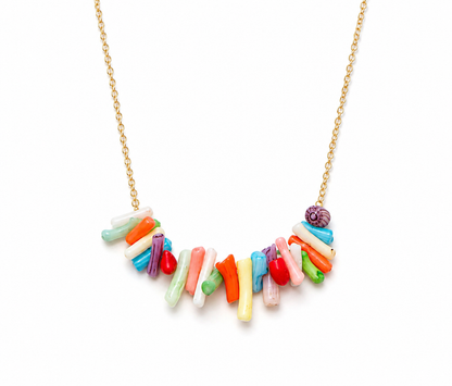 Collier Corail Arc-en-Ciel