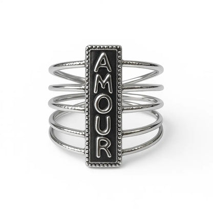 Bague Manchette ‘AMOUR’ Chéri Chérie