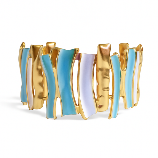 Bracelet doré bicolore