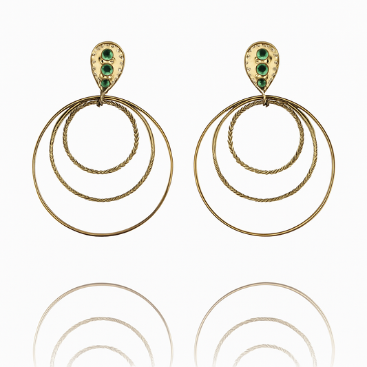 Boucles d’oreilles triples