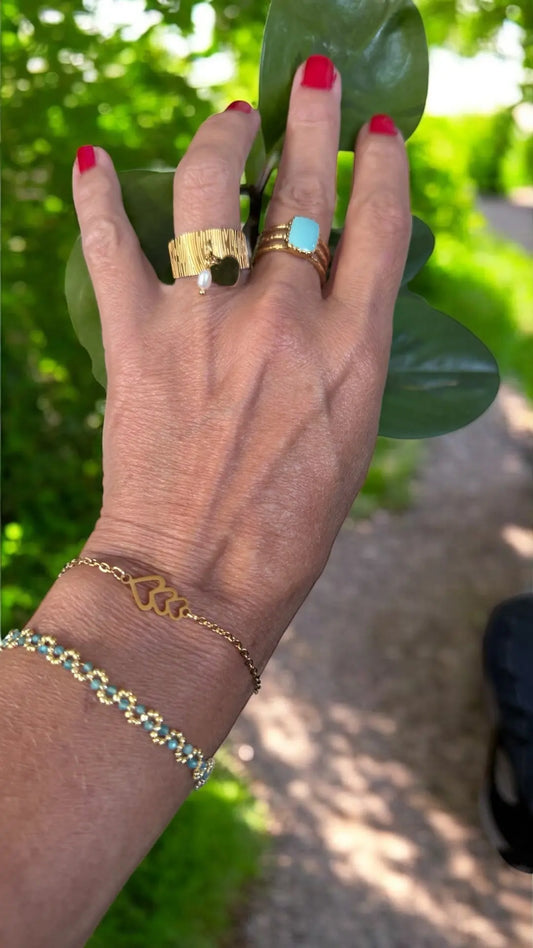 Bracelet Perles du japon Vert Menthe Chéri Chérie