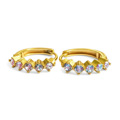 Boucles d’oreilles créoles strass Chéri Chérie