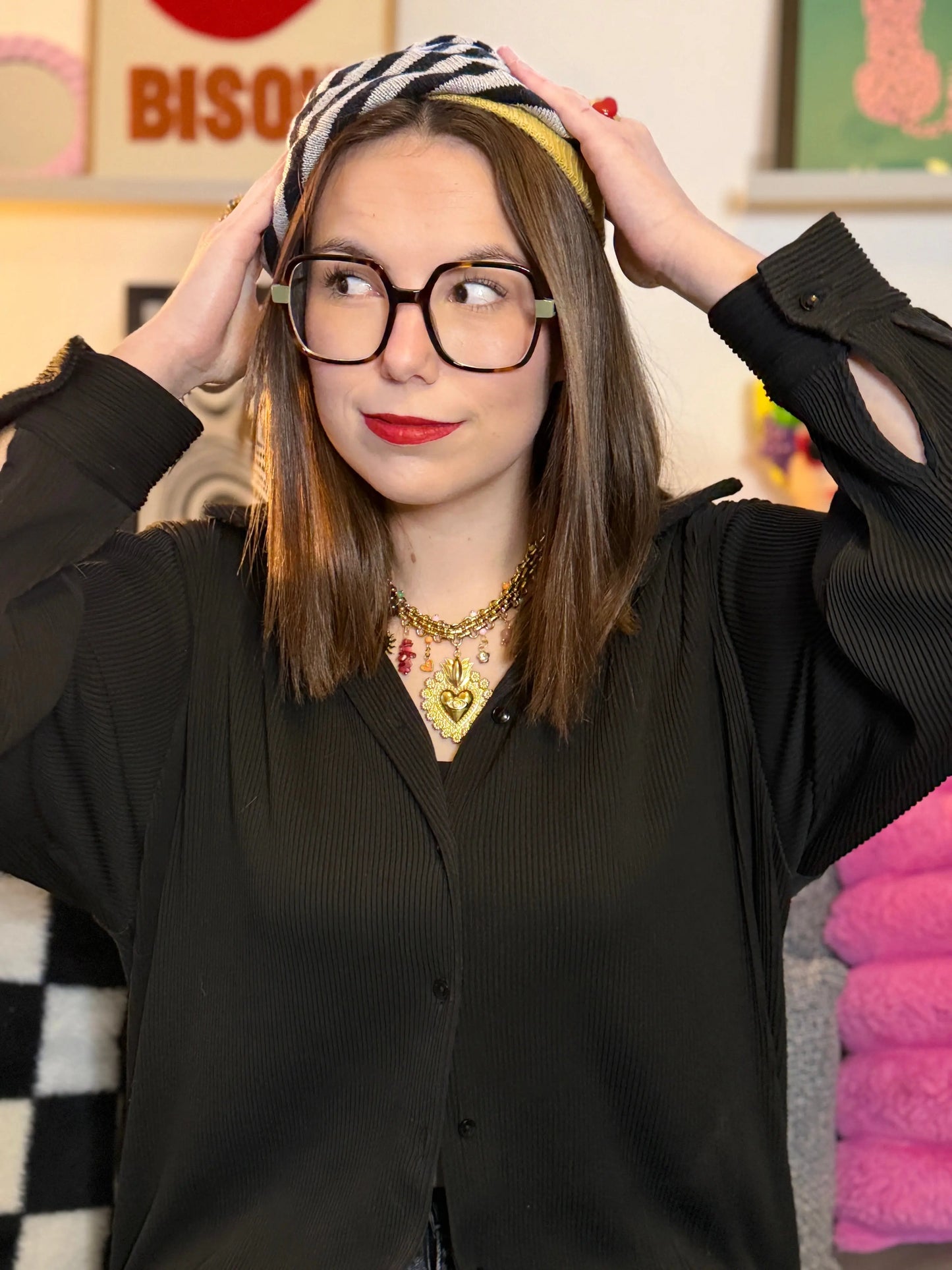 Collier Mona- grosses mailles et papilles Chéri Chérie
