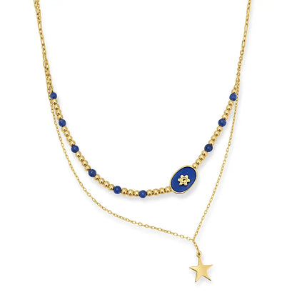 Collier double avec pierres naturelles Chéri Chérie