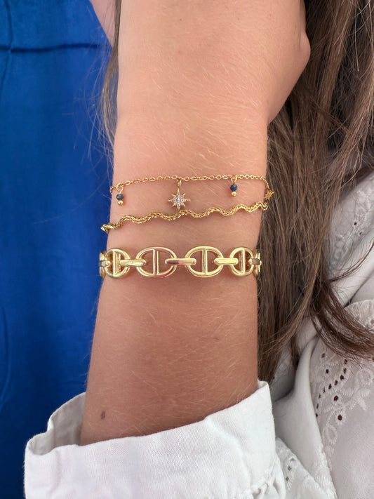 Bracelet petites breloque doré Chéri Chérie