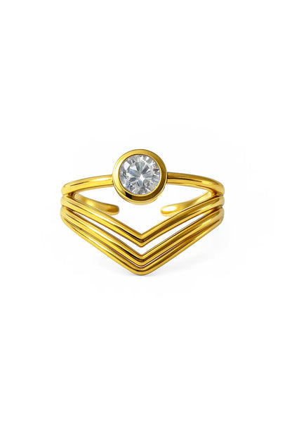 Bague Chevron zircon Chéri Chérie