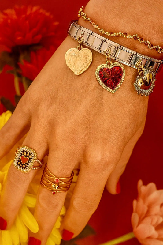 Bracelet breloque or et argent Ma boutique