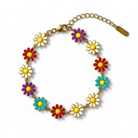 Chaîne de cheville fleur