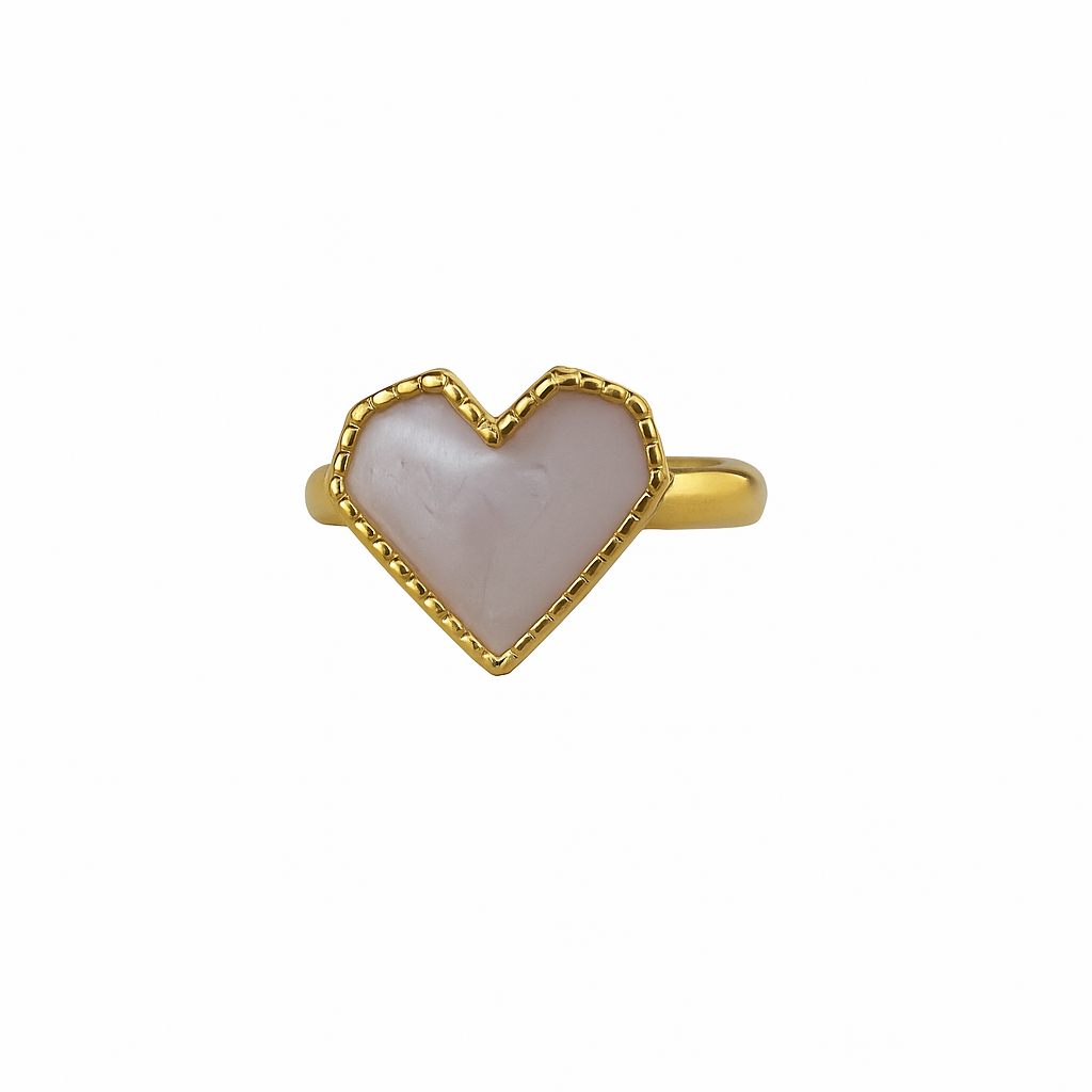 Bague Cœur ivoire