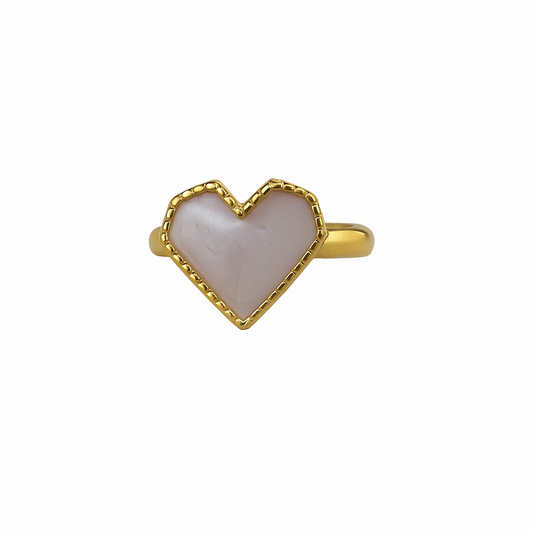 Bague Cœur ivoire
