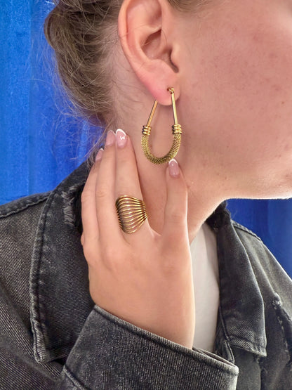 Bague Cage ondulée Chéri Chérie