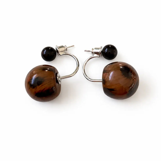 Boucles d'Oreilles Colette - Double Perle Chéri Chérie