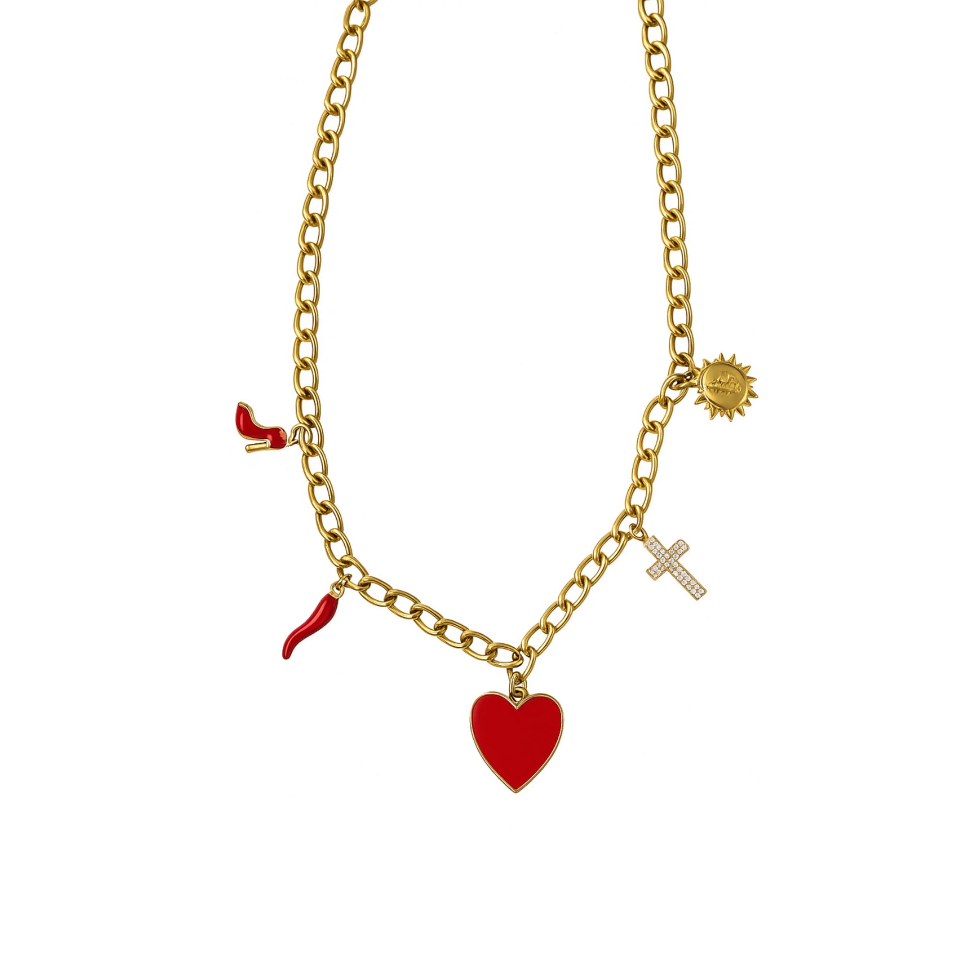 Collier avec breloques Chéri Chérie