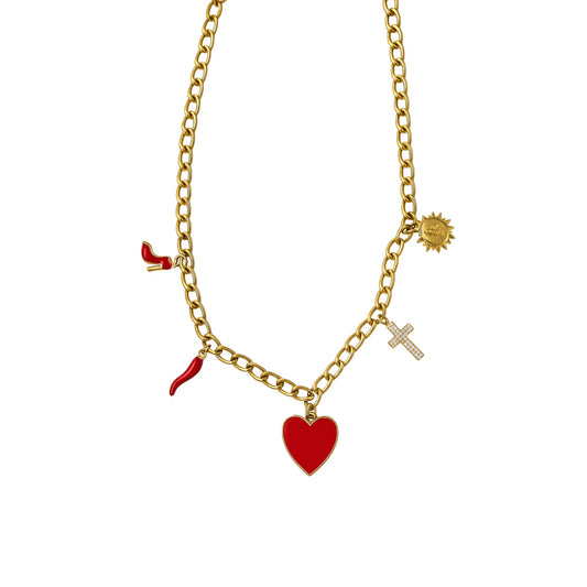 Collier avec breloques Chéri Chérie