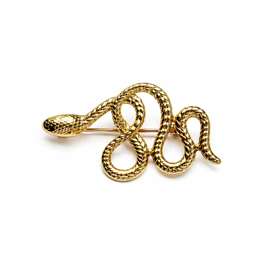 Broche Serpent Dorée Chéri Chérie