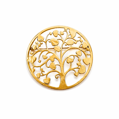 Broche Arbre de Vie Cœurs Dorée Chéri Chérie