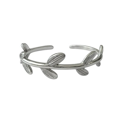 Bague Feuilles de Laurier anneau floral doré acier chirurgical 316L plaqué or 18K – Chéri Chérie