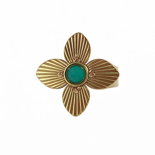 Bague Fleur art déco