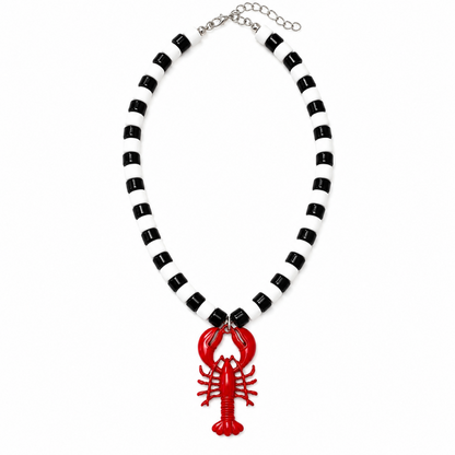 Collier Homard Noir & Blanc Chéri Chérie