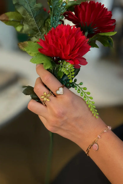 Bracelet breloque camée rose Chéri Chérie