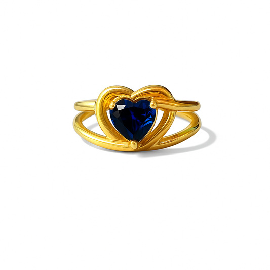 Bague Cœur saphir