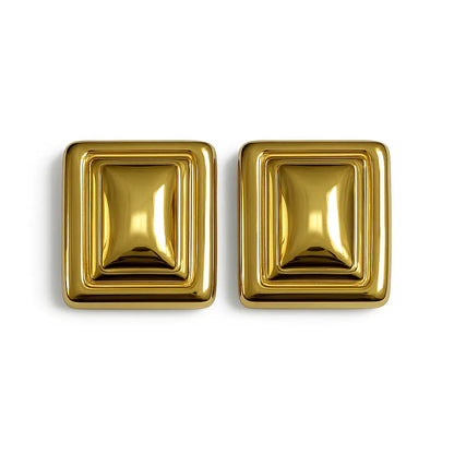 Boucles d'oreilles créoles dorées classiques acier chirurgical 316L plaqué or 18K – Chéri Chérie